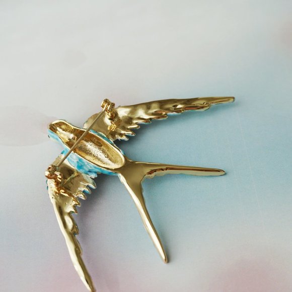 NWT Bill skinner blue swallow brooch - Picture 6 of 7